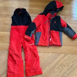 Spyder Red and Gray Ski Outfit